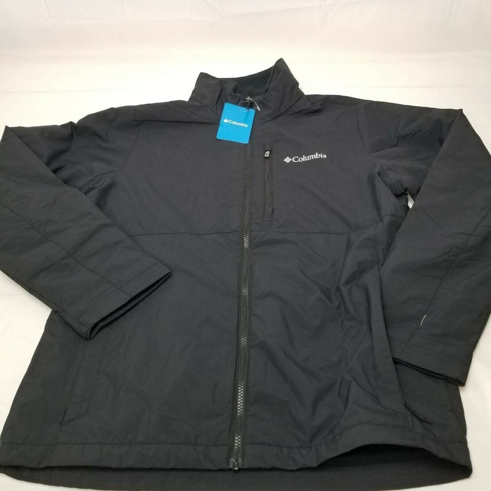 Columbia Men's Fleece Lined Soft Shell Jacket Omni-Wick Black SZ M NEW WITH TAGS